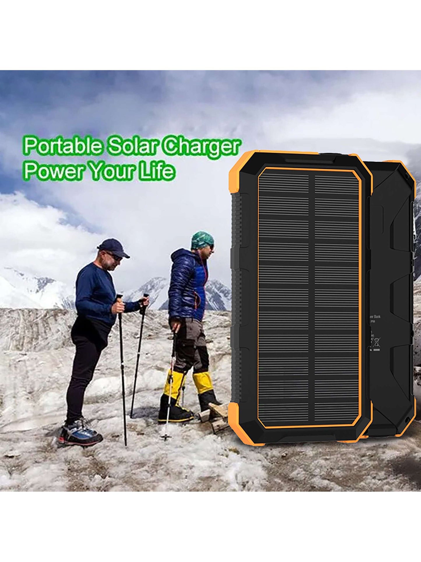 PB Solar Charging Treasure 20000mah 20w Fast-Charging Solar Charging Outdoor Power Portable Waterproof And Anti-Falling Led Lamp