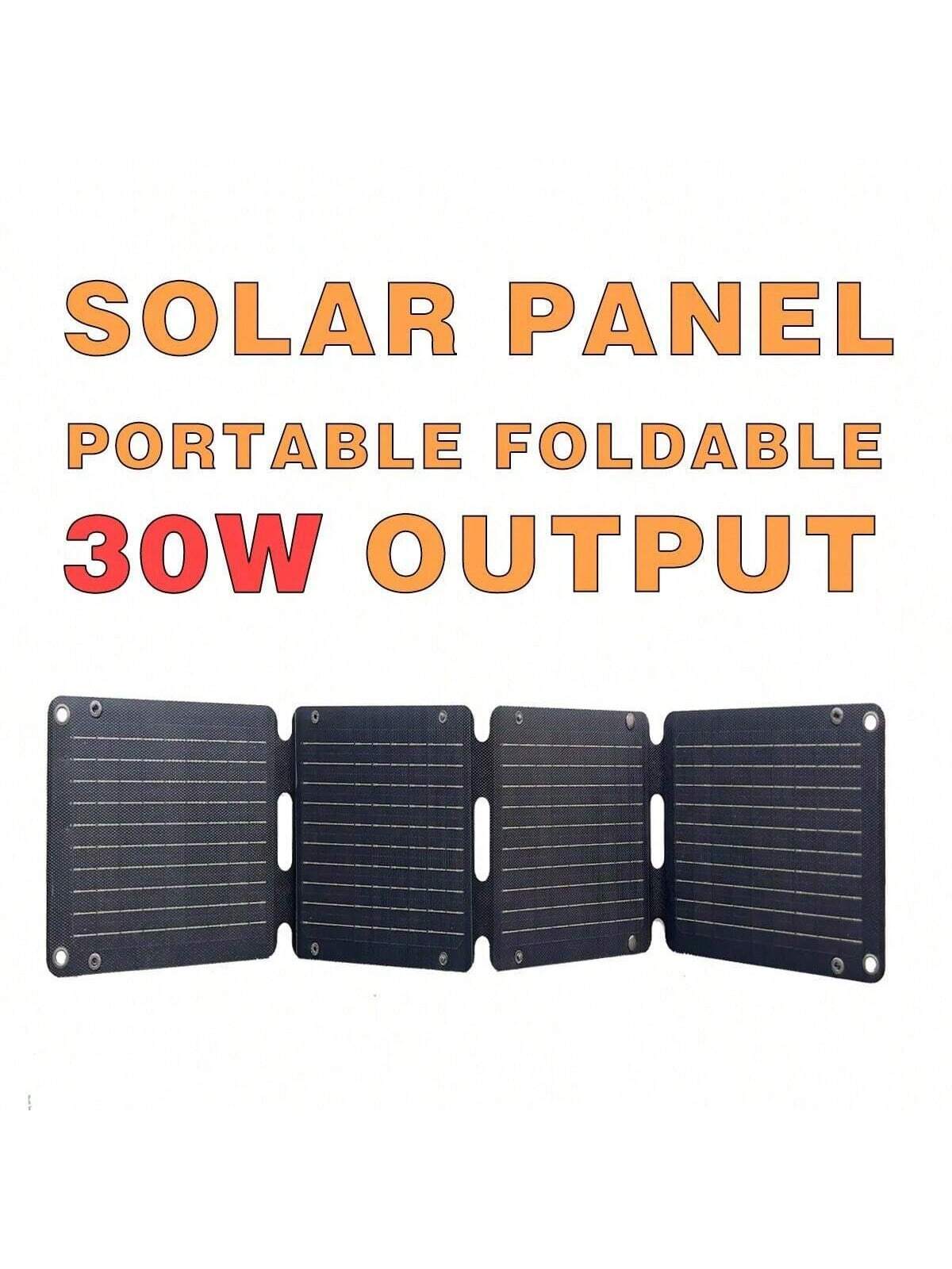 30W foldable portable solar panel fast charging USB/DC output with charging cable