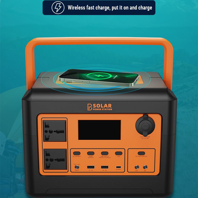 Power Station 220v 1200W/320000MAH/1024WH Lithium Battery Multi-Function Portable Light and handy Big Capacity Solar Generator Station Powerbank Quick Charge With wireless charging function