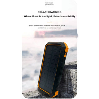 PB Solar Charging Treasure 20000mah 20w Fast-Charging Solar Charging Outdoor Power Portable Waterproof And Anti-Falling Led Lamp