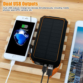 PB Solar Charging Treasure 20000mah 20w Fast-Charging Solar Charging Outdoor Power Portable Waterproof And Anti-Falling Led Lamp