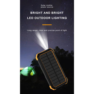 PB Solar Charging Treasure 20000mah 20w Fast-Charging Solar Charging Outdoor Power Portable Waterproof And Anti-Falling Led Lamp